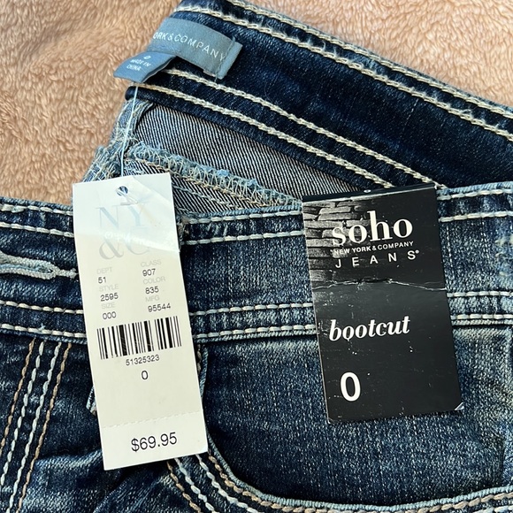 NWT NY&Co bootcut jeans size 0 - Picture 2 of 3